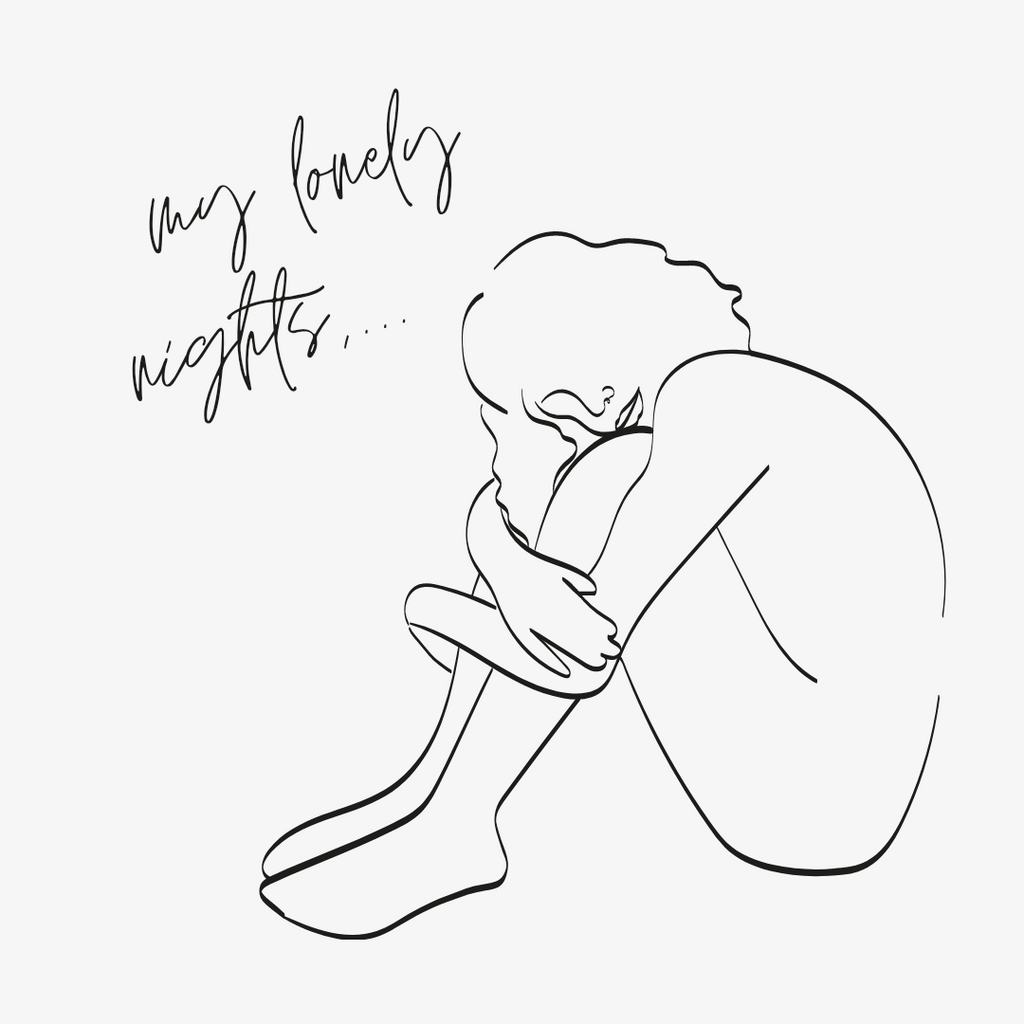 " My lonely nights, I cried when others didn't know."
